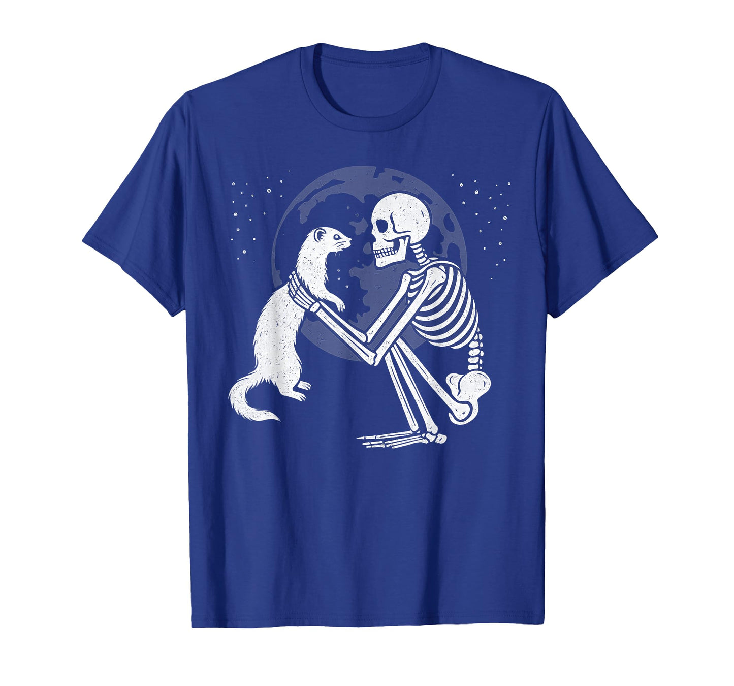 Ferret Skeleton Moon Halloween Pet Lover T-Shirt