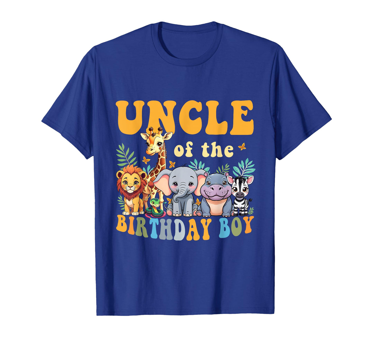 Uncle of the Birthday Boy Kids Safari Jungle Animal Matching T-Shirt