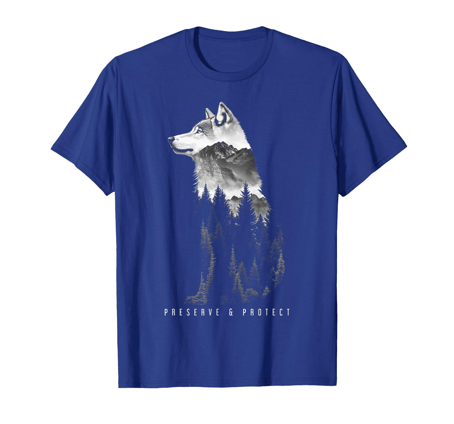 Wolf Preserve & Protect Nature Lover Animal T-Shirt