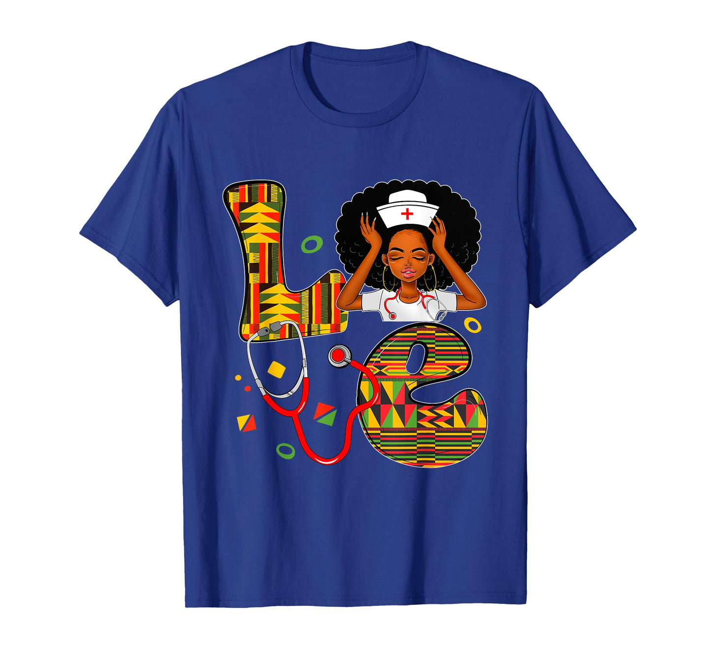 LOVE Nurse Nursing Black Girl Magic Juneteenth Black History T-Shirt