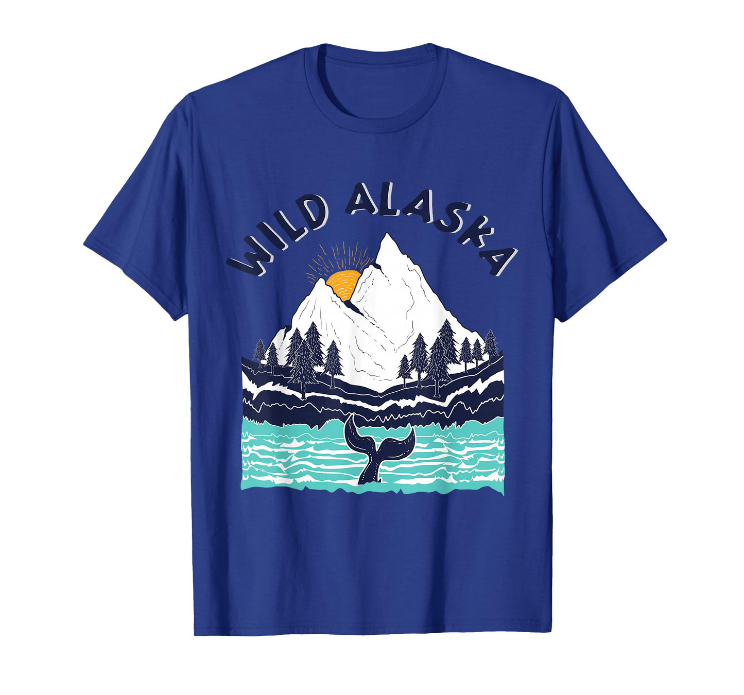 Vintage Alaska Wild Landscape Humpback Whale T-Shirt