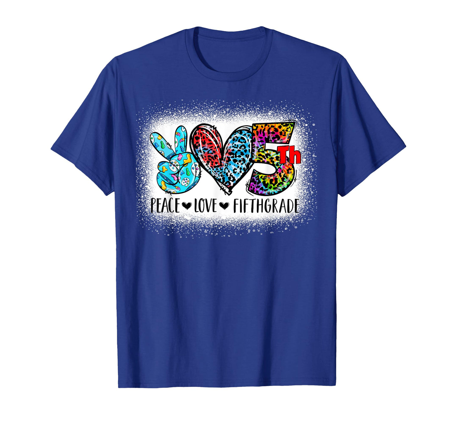 Peace Love Fifth Grade Back To School Team 5th Grade Squad T-Shirt