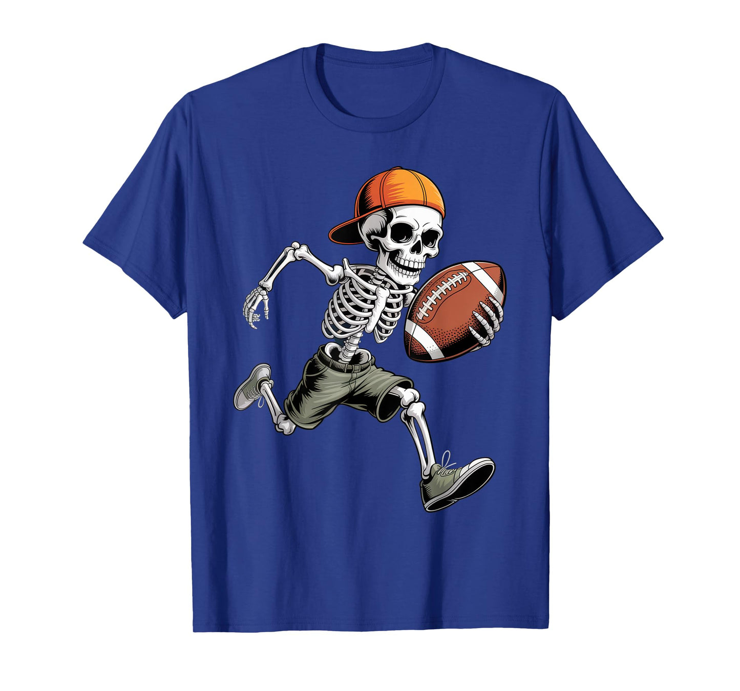 Skeleton Football Player Halloween Costume for Sport Fans T-Shirt