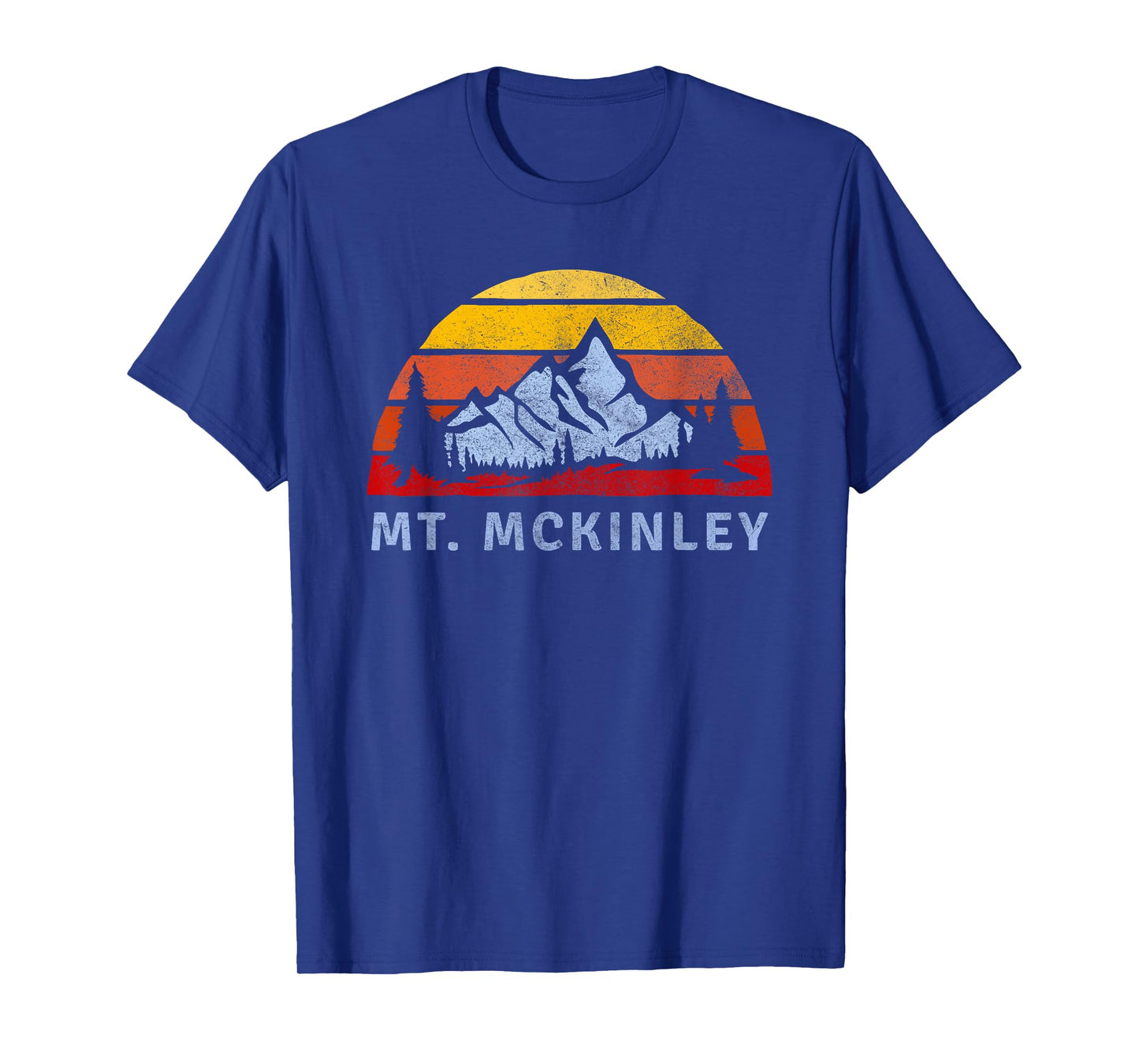 Mt. McKinley Retro Mountain Sunset design T-Shirt