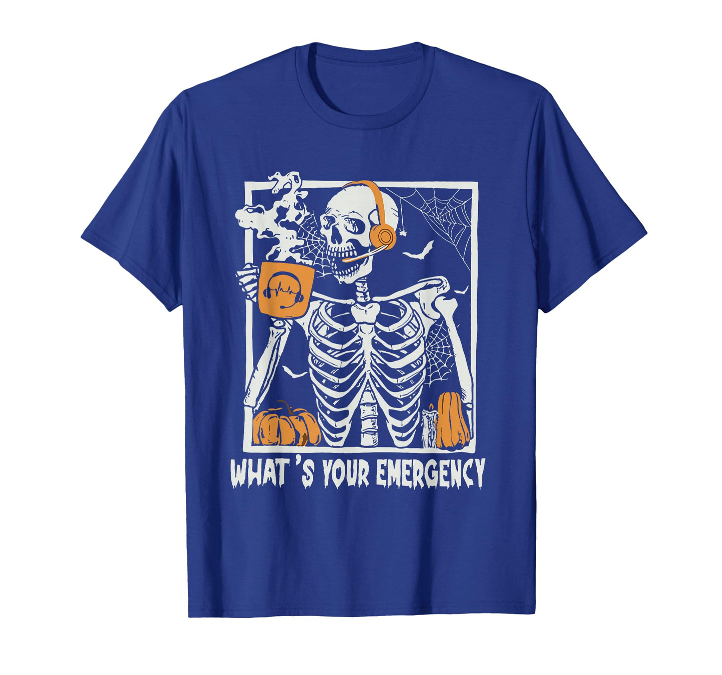 What's Your Emergency Halloween Skeleton 911 Dispatcher T-Shirt