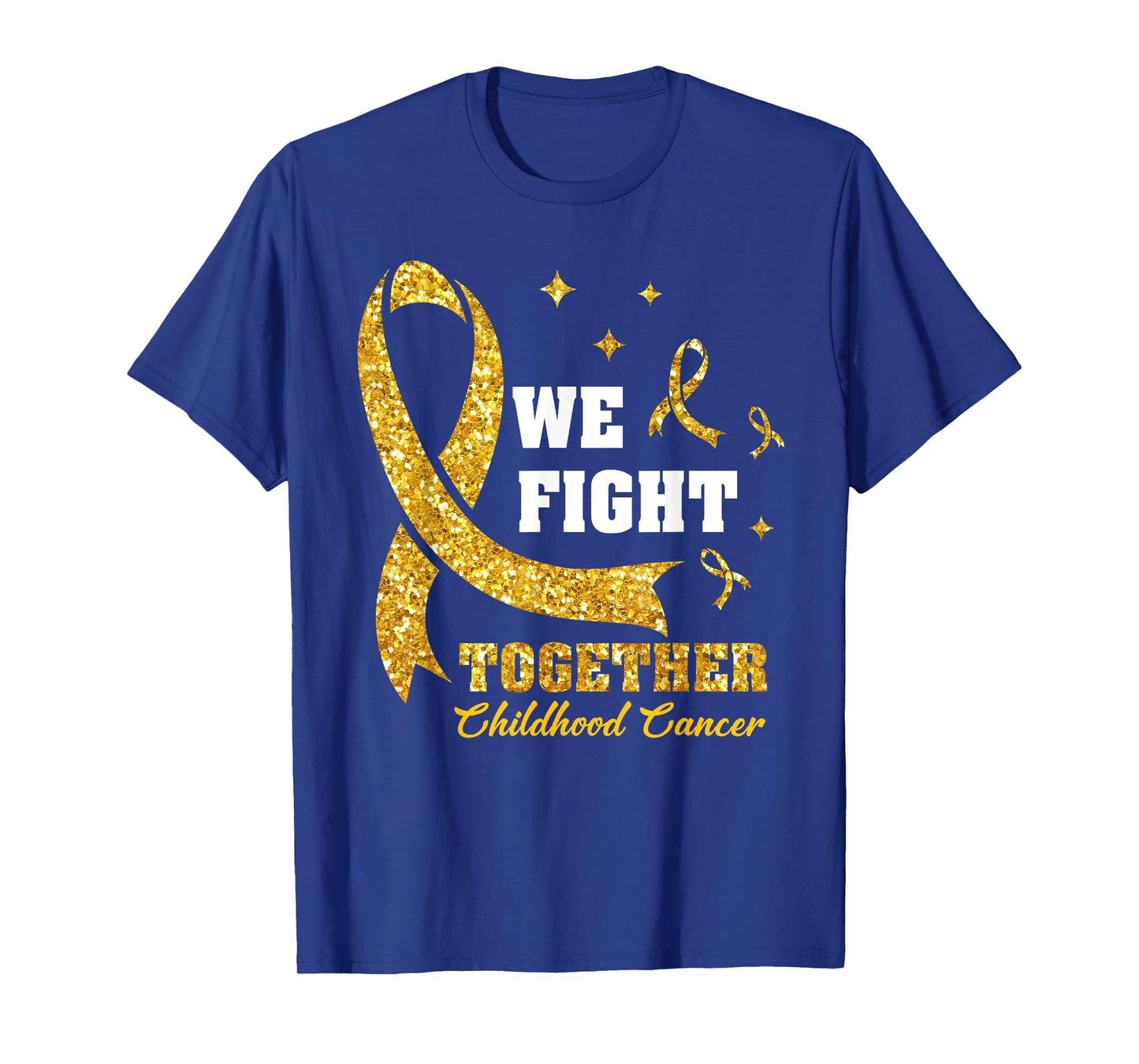 We Fight Together Childhood Cancer Awareness Gold Ribbon Kid T-Shirt