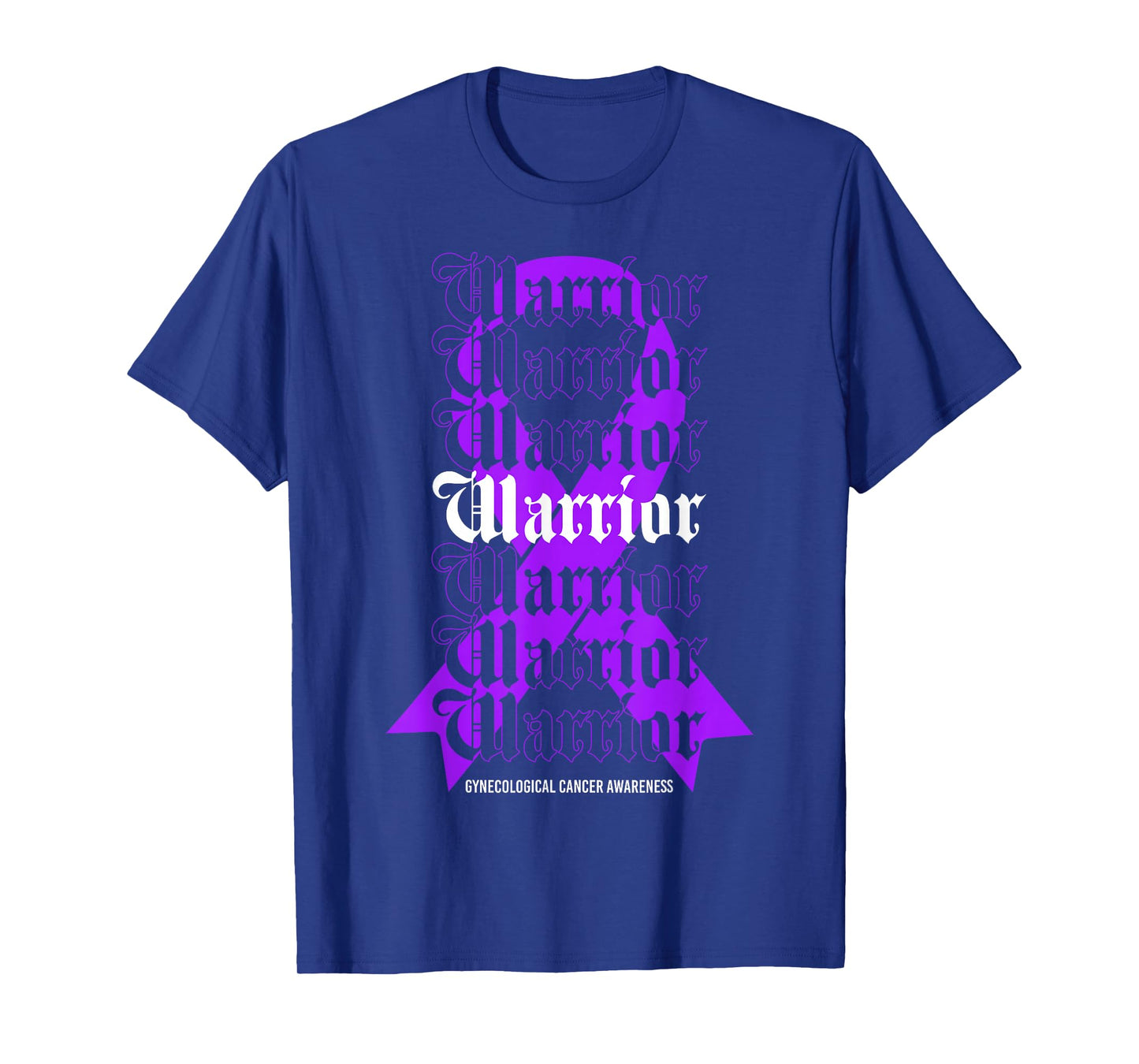 Gynecological Cancer Awareness Warrior Purple Ribbon T-Shirt