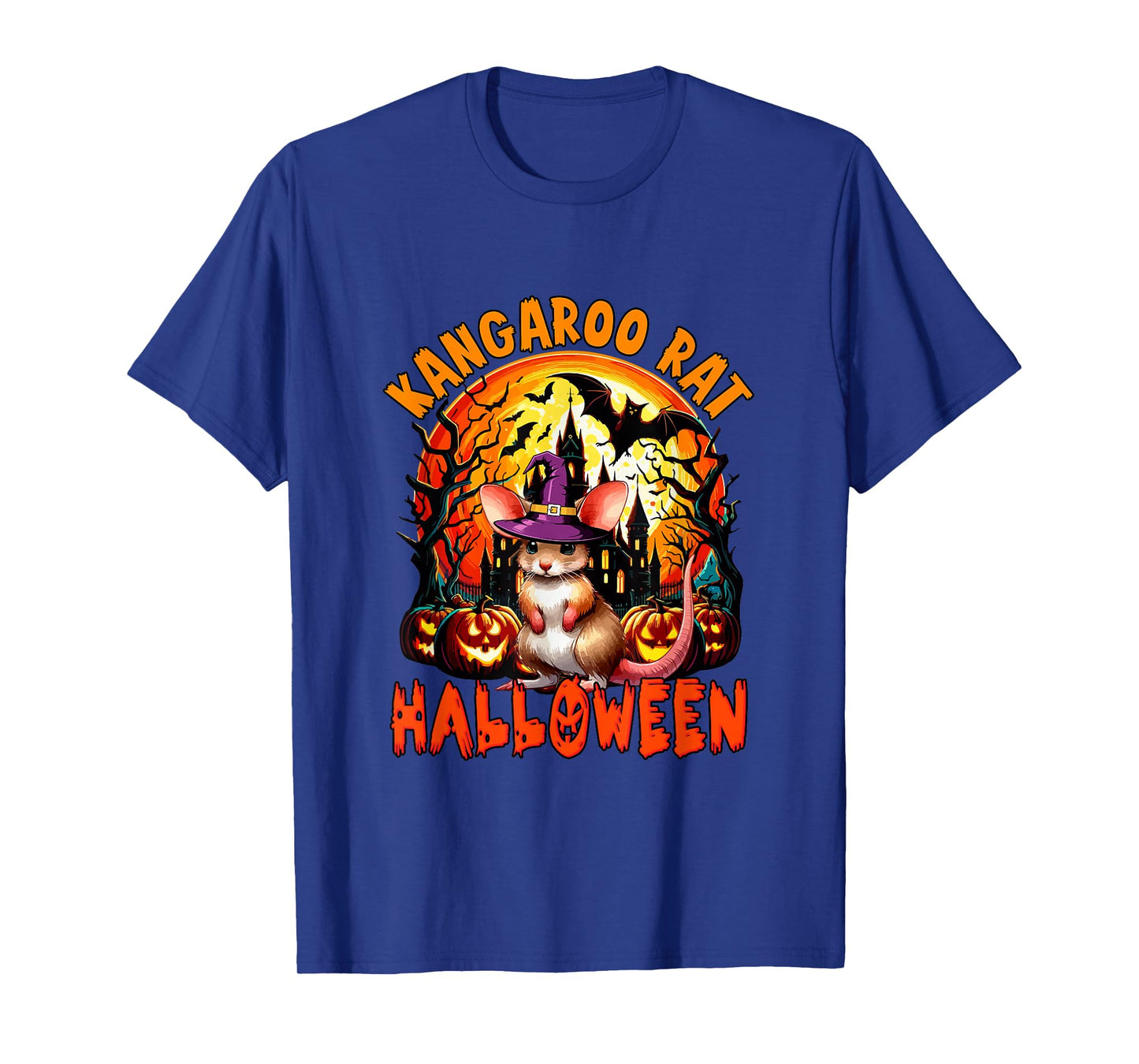 Kangaroo Rat Halloween Cosplay Witch Horror Carved Pumpkins T-Shirt