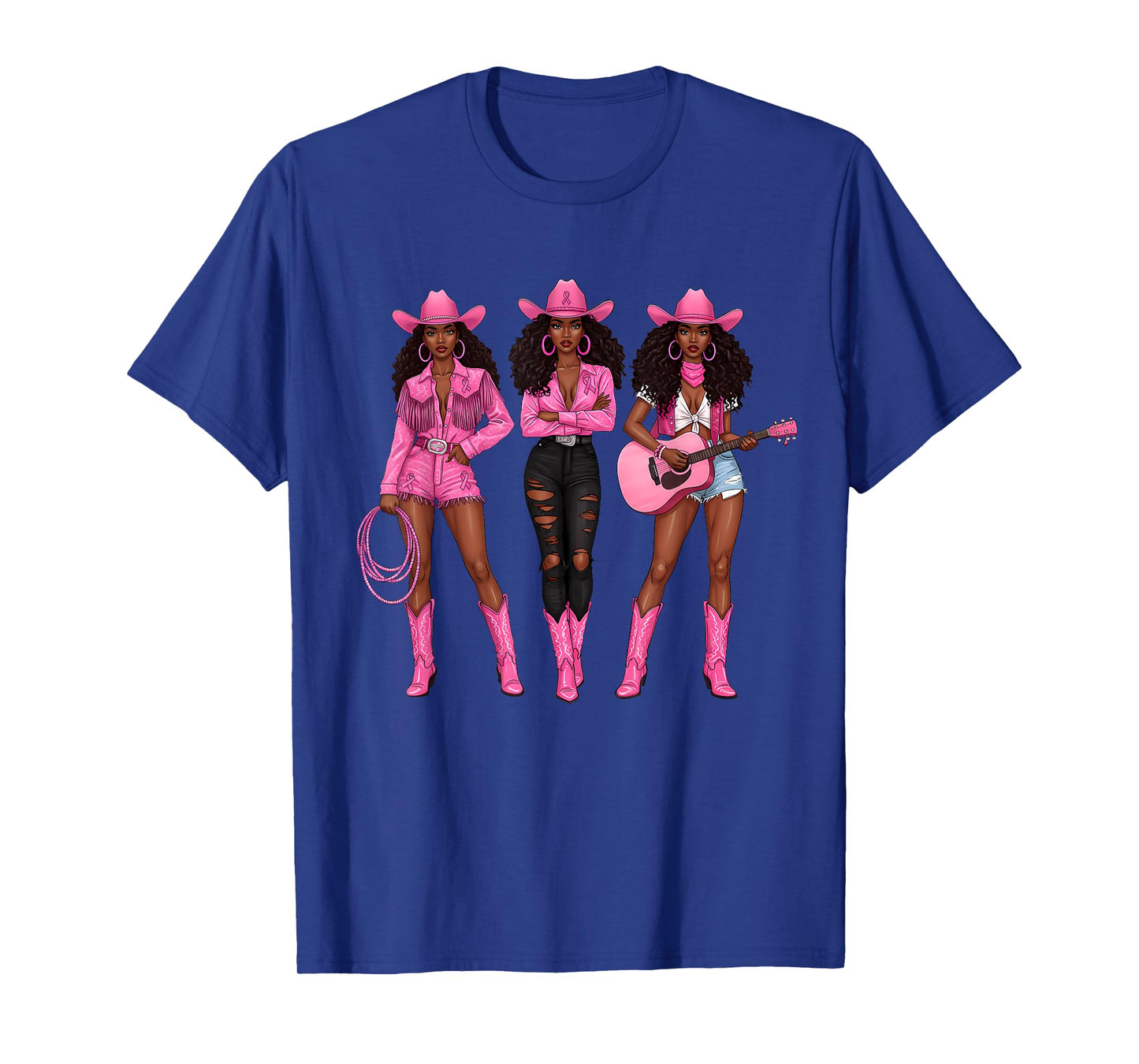 Pink Ribbon Howdy Cowgirl Western Country Breast Cancer T-Shirt