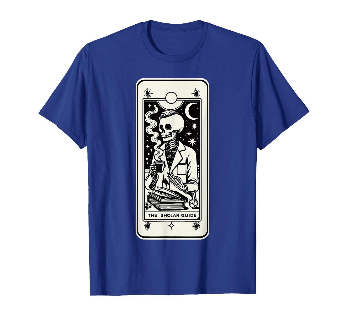 Skeleton Scientist Gothic Tarot Celestial Teacher T-Shirt