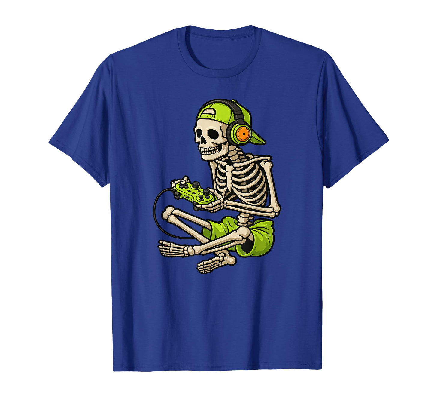 Halloween Skeleton Gamer Video Gaming Boys Men Kids T-Shirt