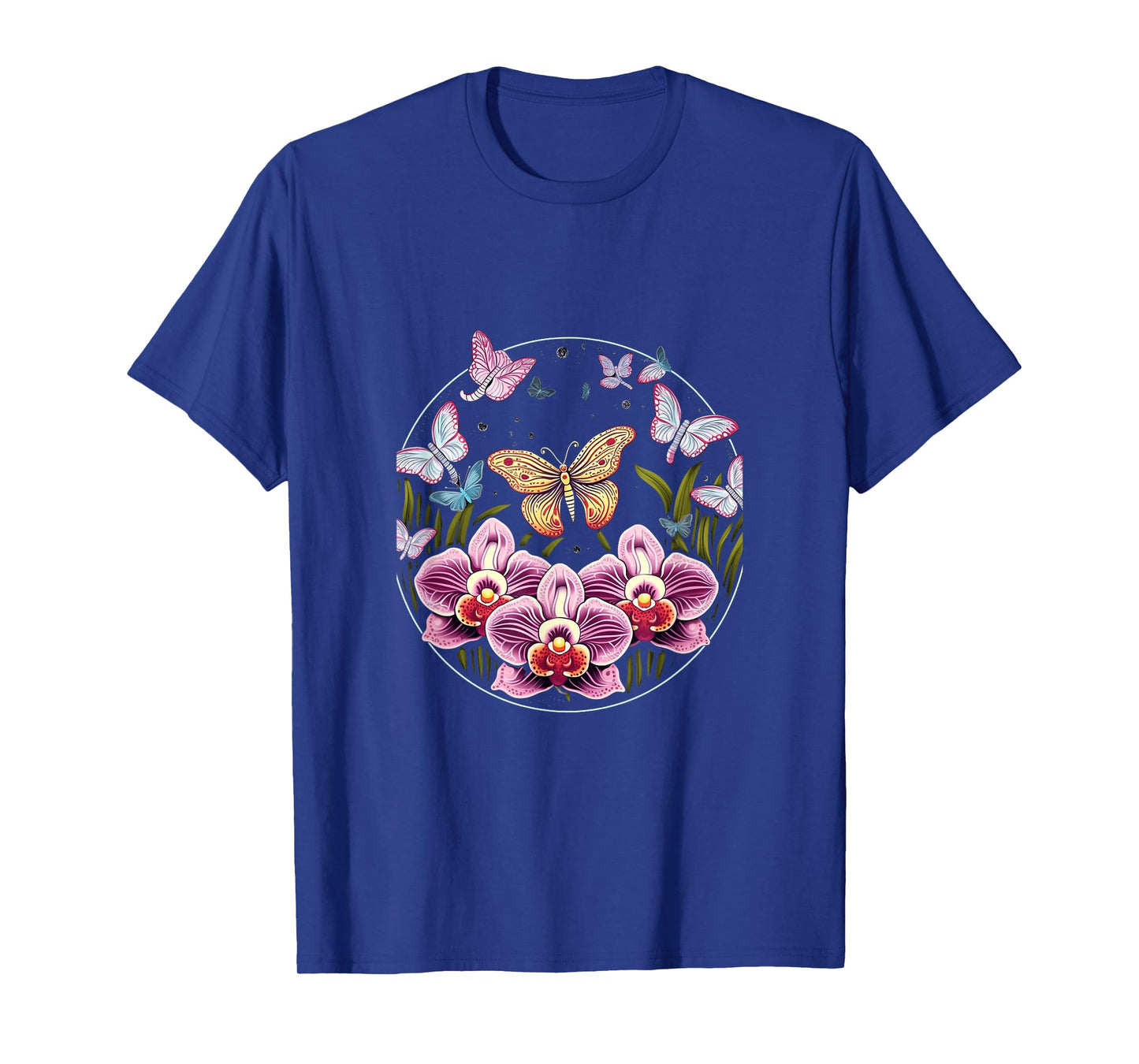 Orchids and Butterflies Butterfly Flower Orchid Plant Lovers T-Shirt