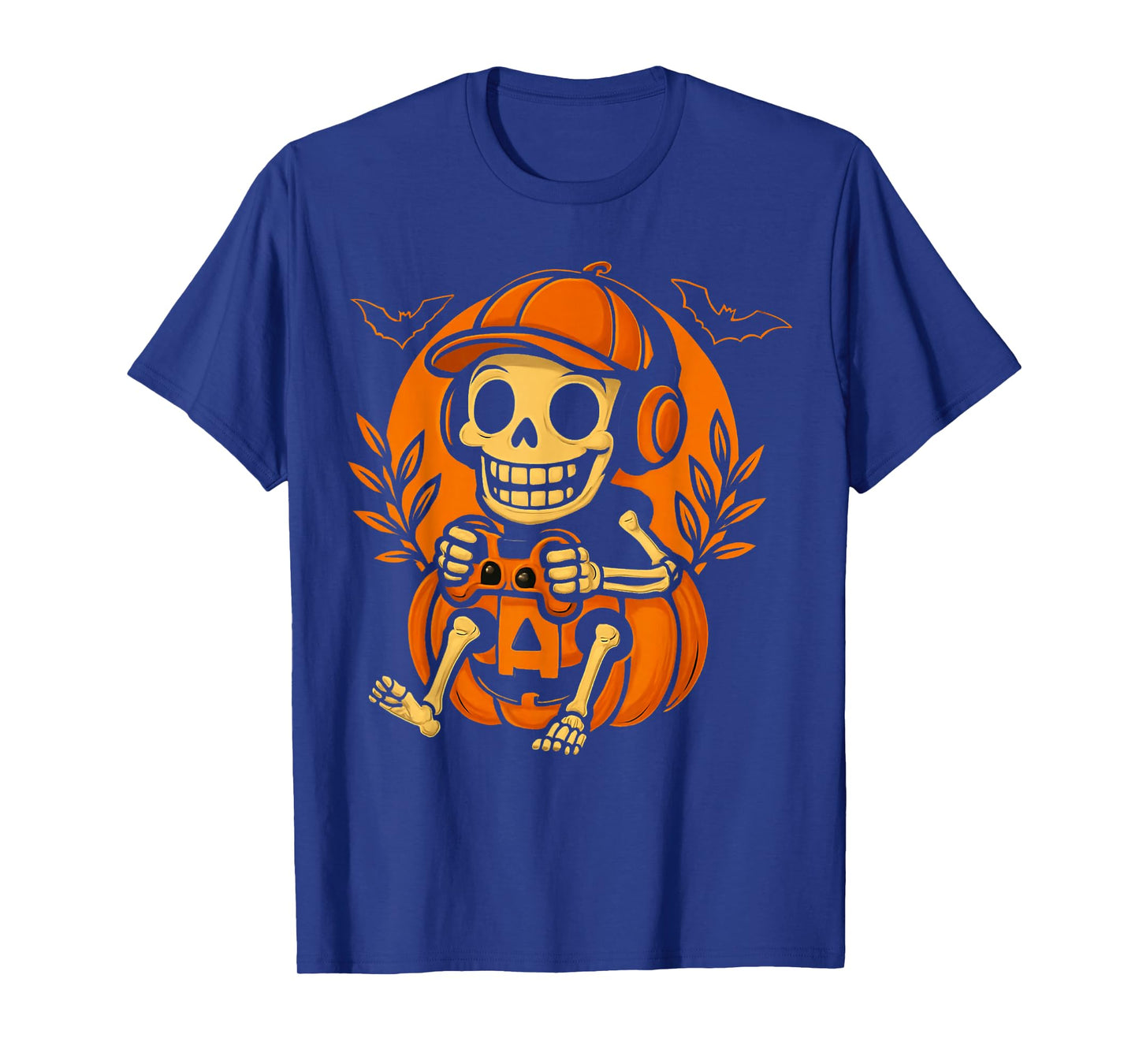 Halloween Skeleton Gamer, Halloween Party Pumpkin. T-Shirt