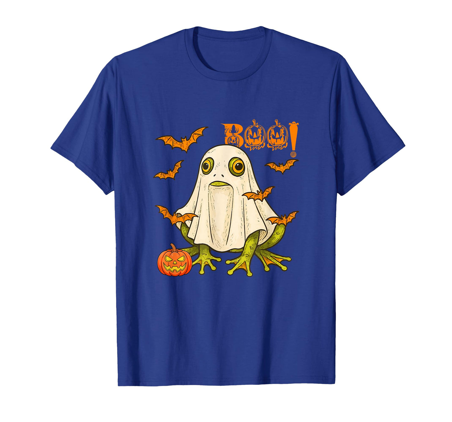 Boo Halloween Frog Cosplay Ghost Costume Animal Lover T-Shirt