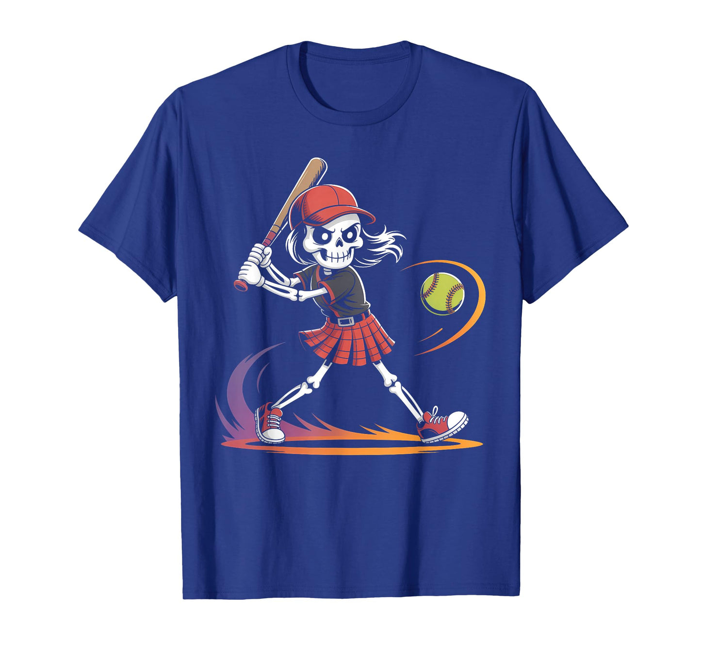 Spooky Softball Skeletons Halloween Costume Spooky Women T-Shirt