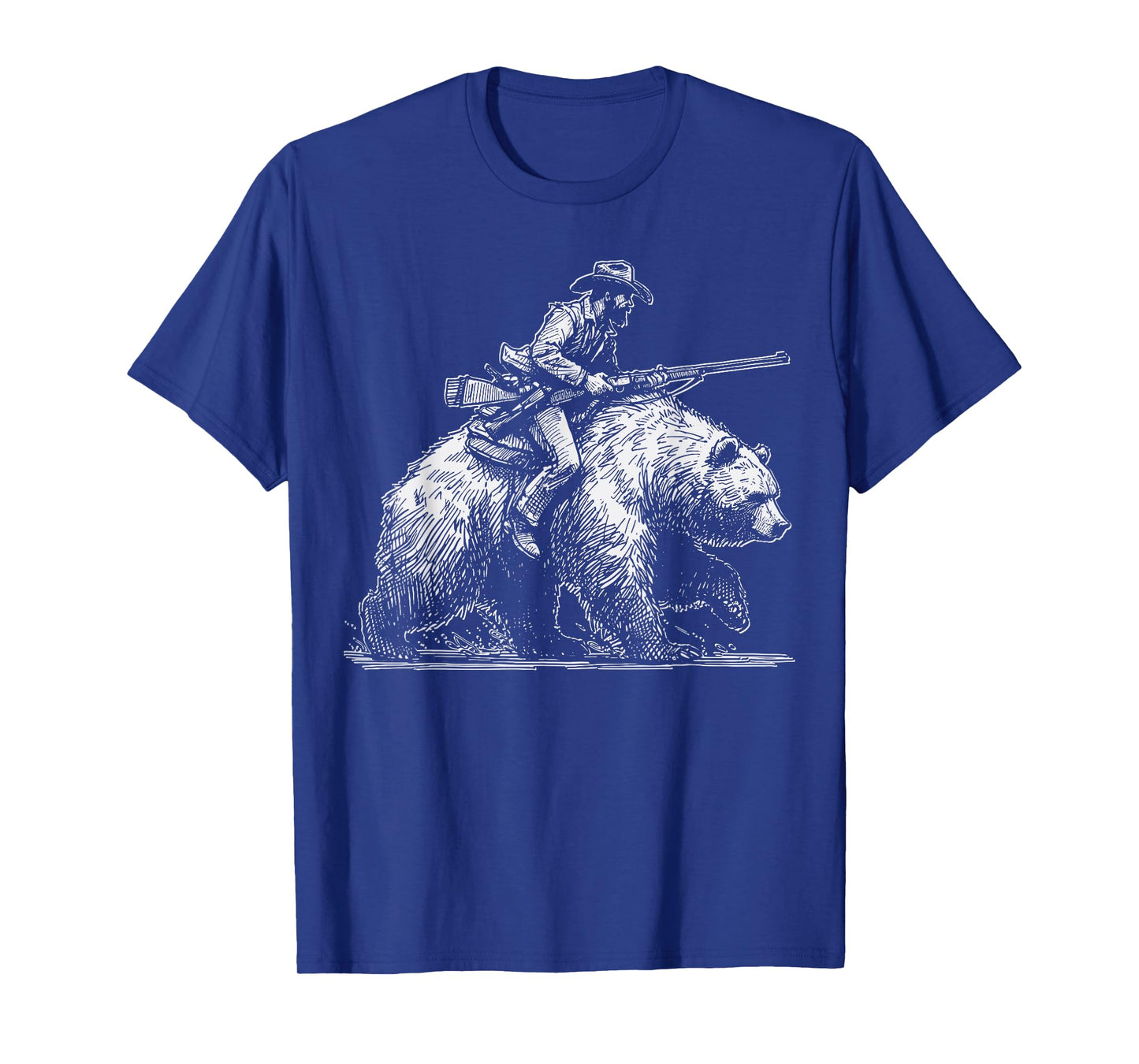 Funny Lumberjack Cowboy rides a Bear T-Shirt