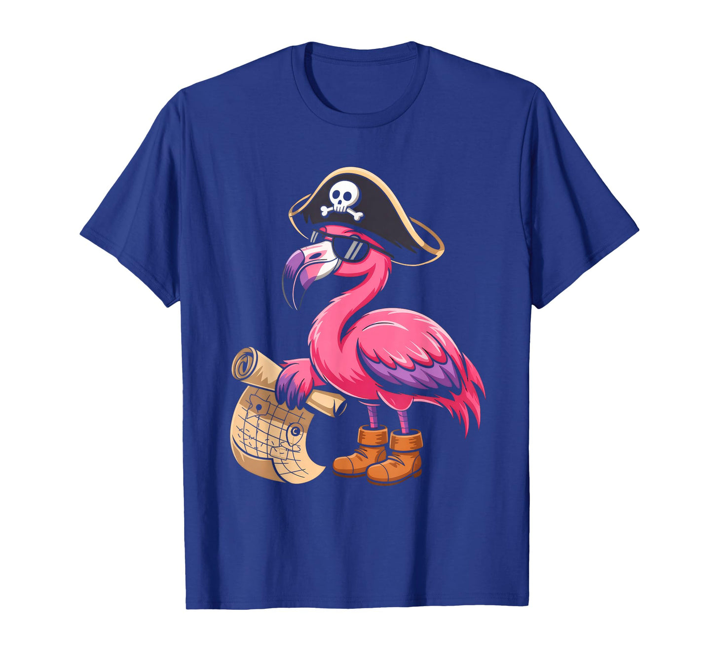 Pirate Pink Flamingo Halloween Costume Women Girls Kids T-Shirt