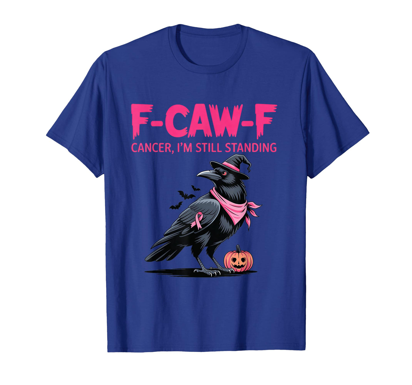 F-CAW-F Breast Cancer Awareness Spooky Halloween Crow T-Shirt