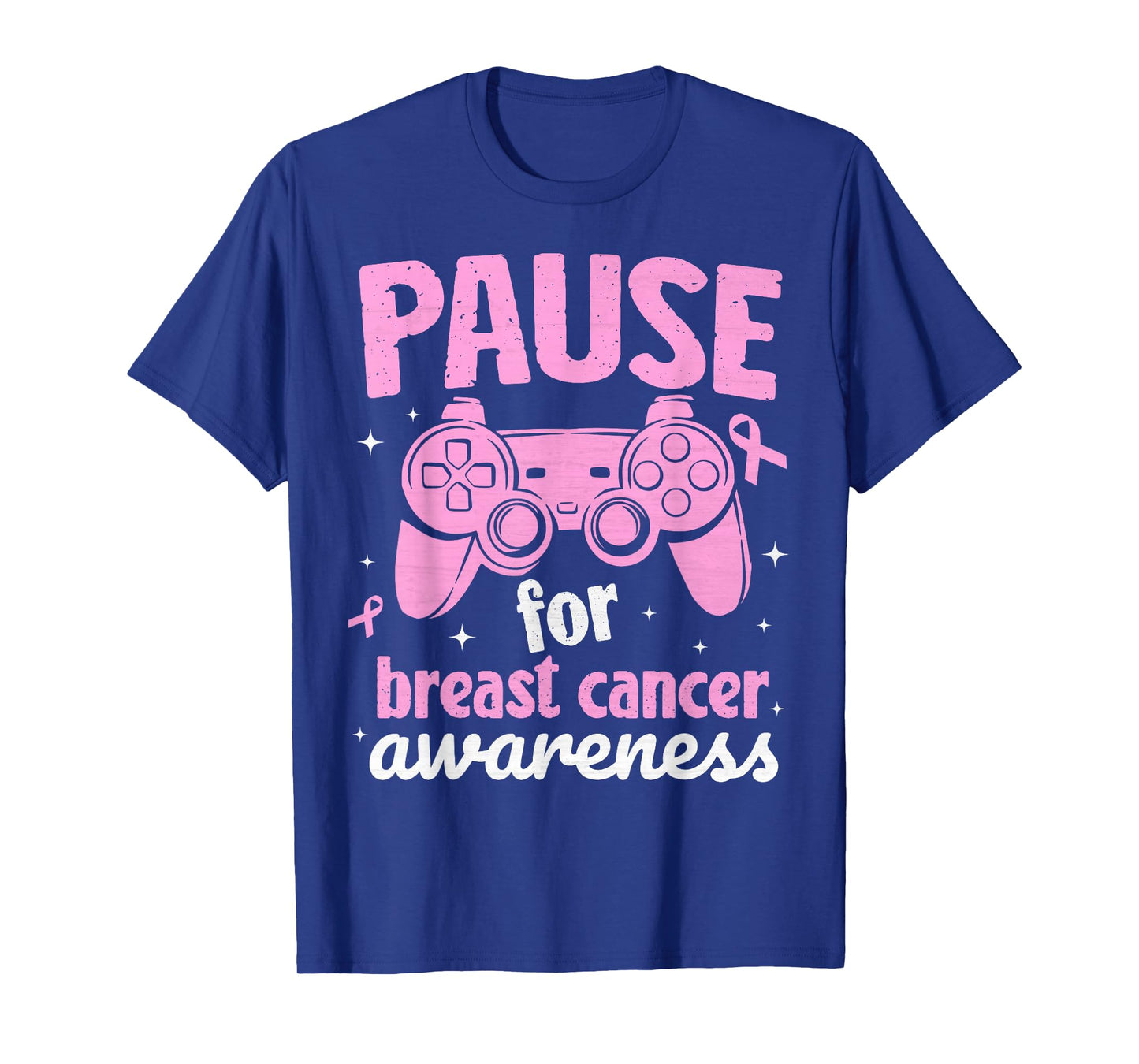 Pause For Breast Cancer Awareness Boys Gaming Kids Gamer T-Shirt
