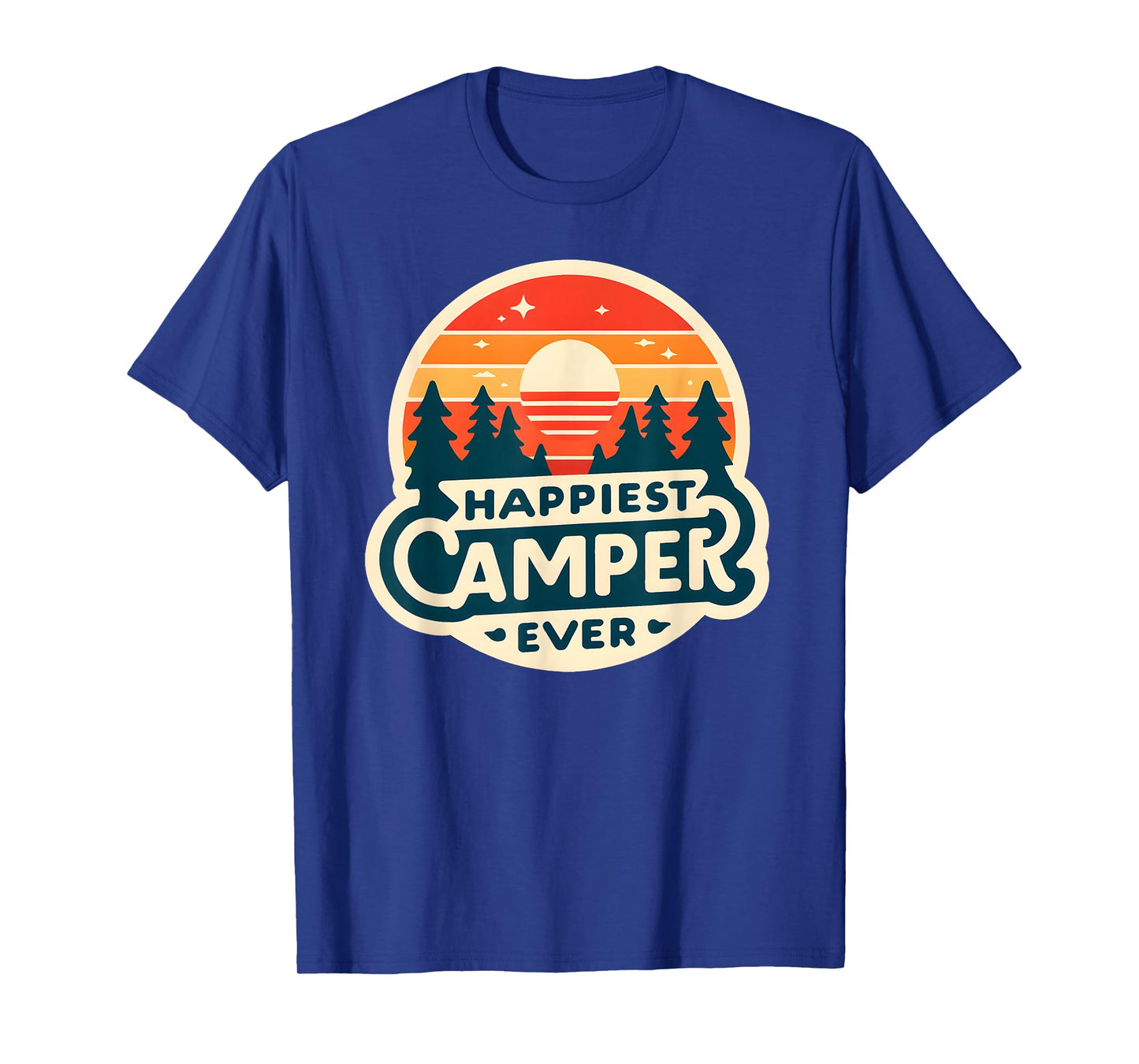 Happiest Camper Ever Vintage Sunset T-Shirt
