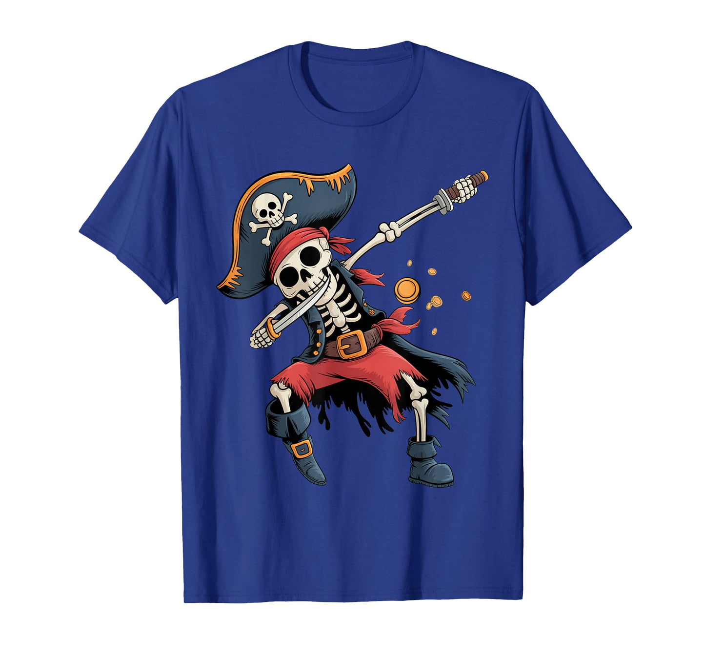 Funny Dab Kids Boy Dabbing Skeleton Pirate Spooky Halloween T-Shirt