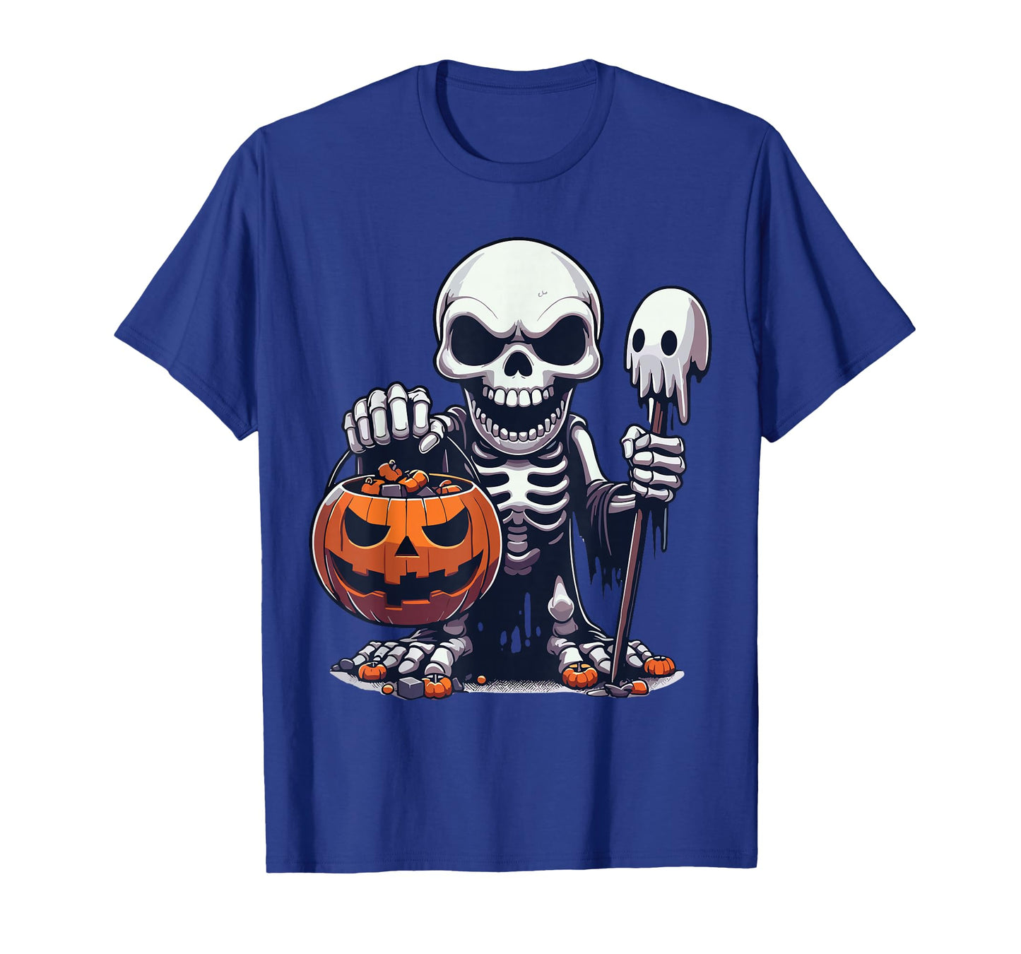 Scary Halloween Skeleton Ghost Spooky Candy Bag T-Shirt