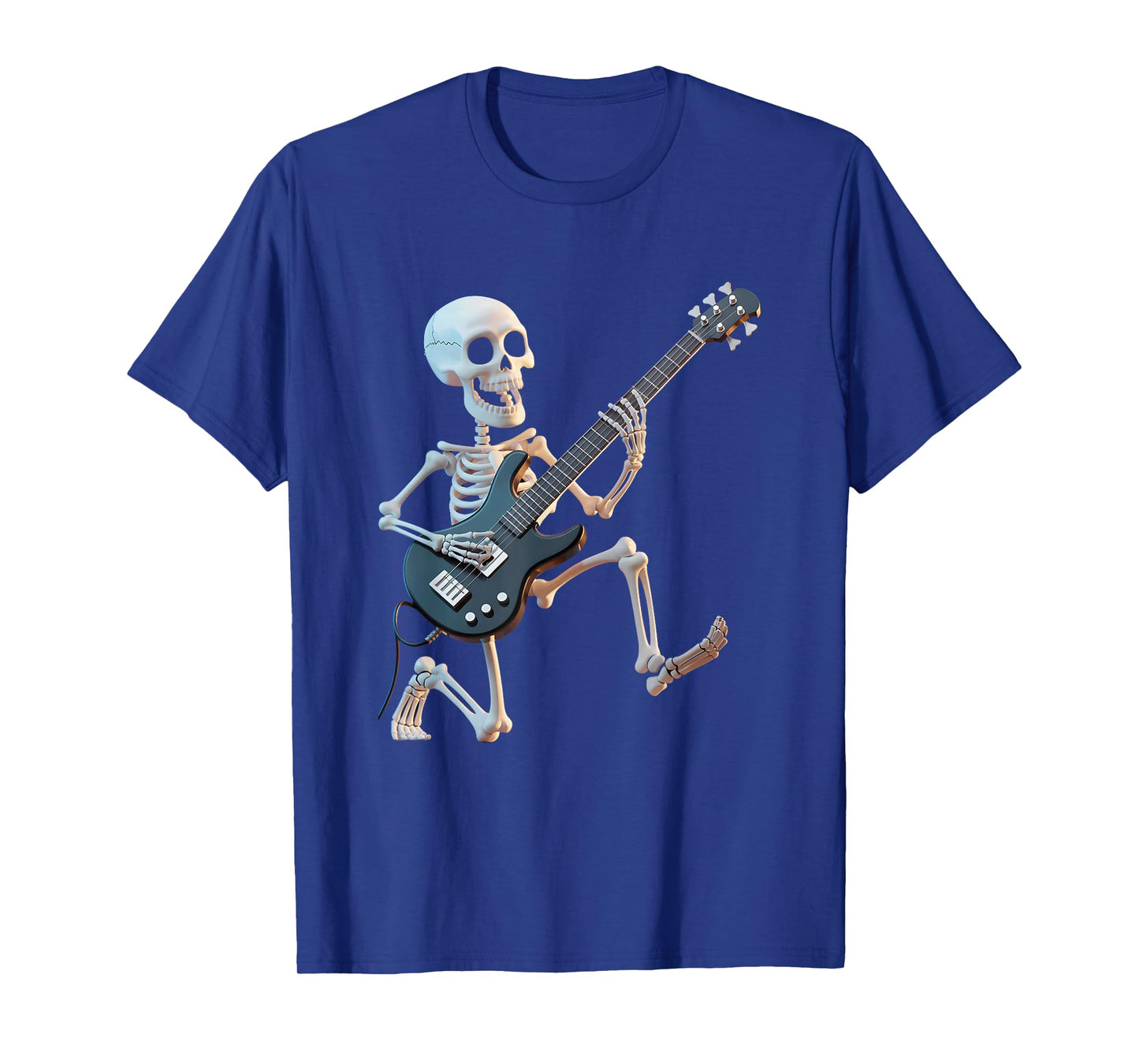 Halloween Skeleton Playing Bass for Bassist Bass Guitarist T-Shirt