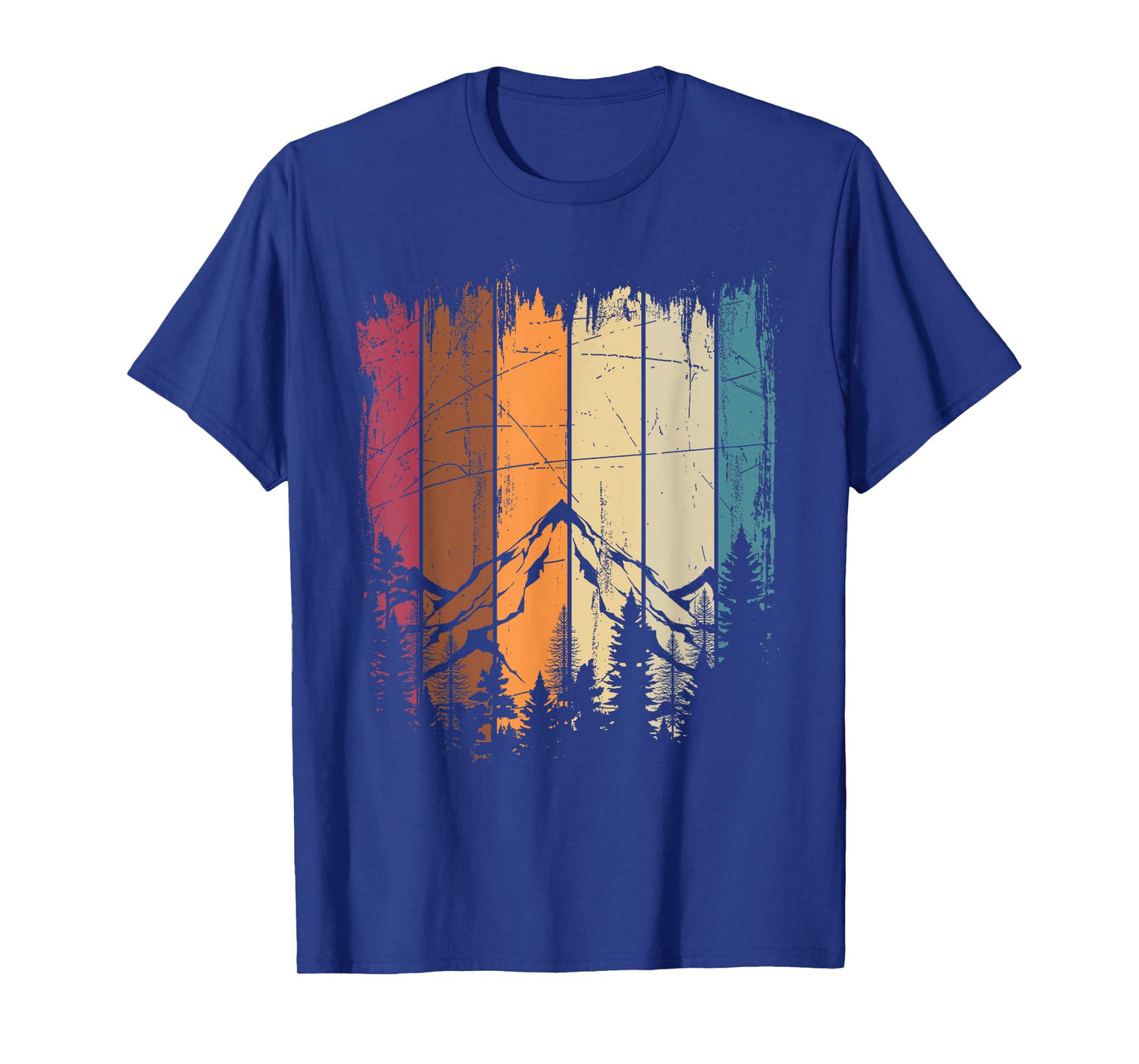 Mountains Outdoors Hiker Sport Retro Forest Nature Hiking T-Shirt