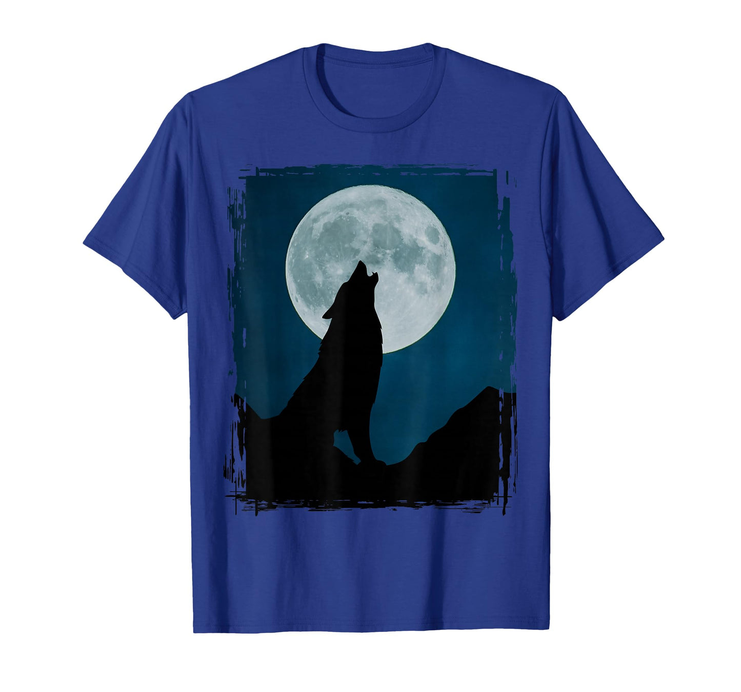 Howling Wolf Silhouette At Full Moon Night Wild Spirit T-Shirt