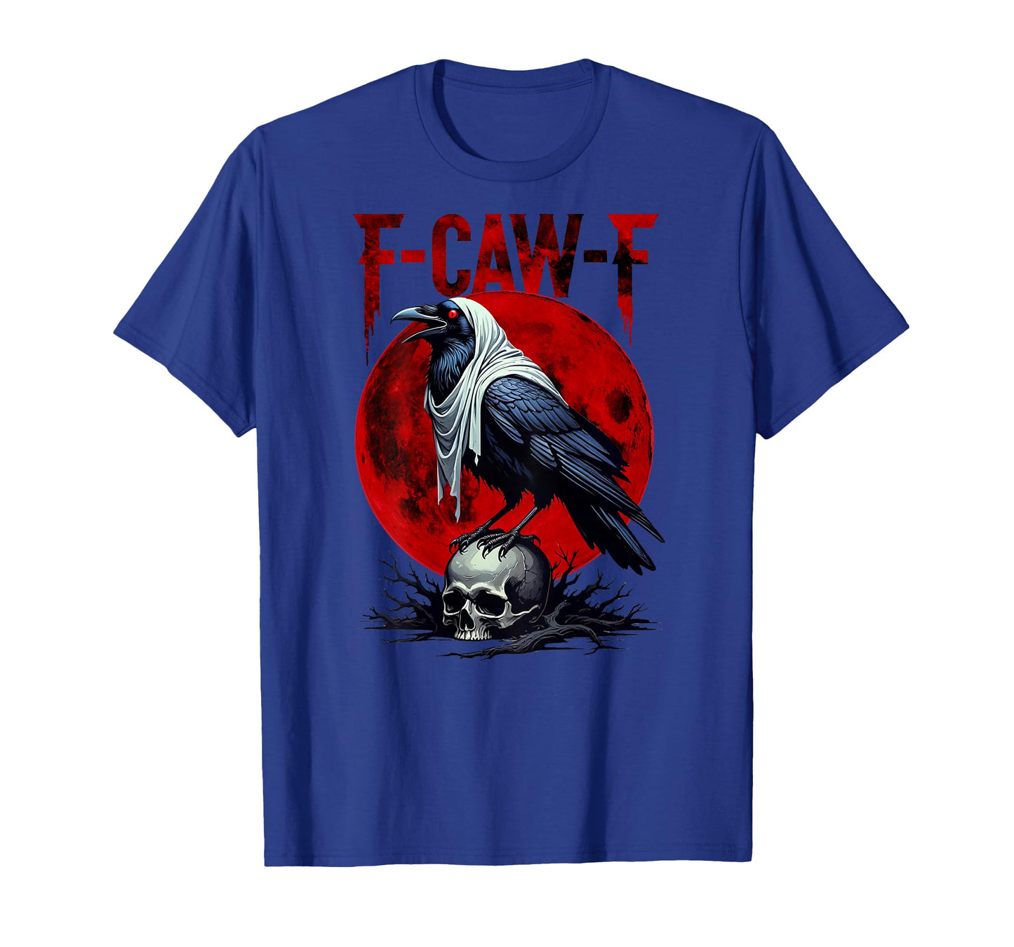 F-Caw-F Funny Black Ghost Crow Bird Moon Gothic Adult Humor T-Shirt