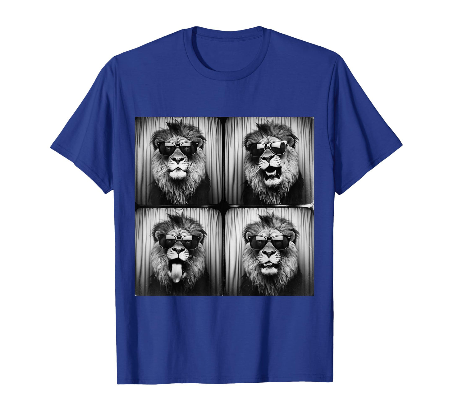Funny Photo Booth Silly Lion Sunglasses Animal Lions Meme T-Shirt