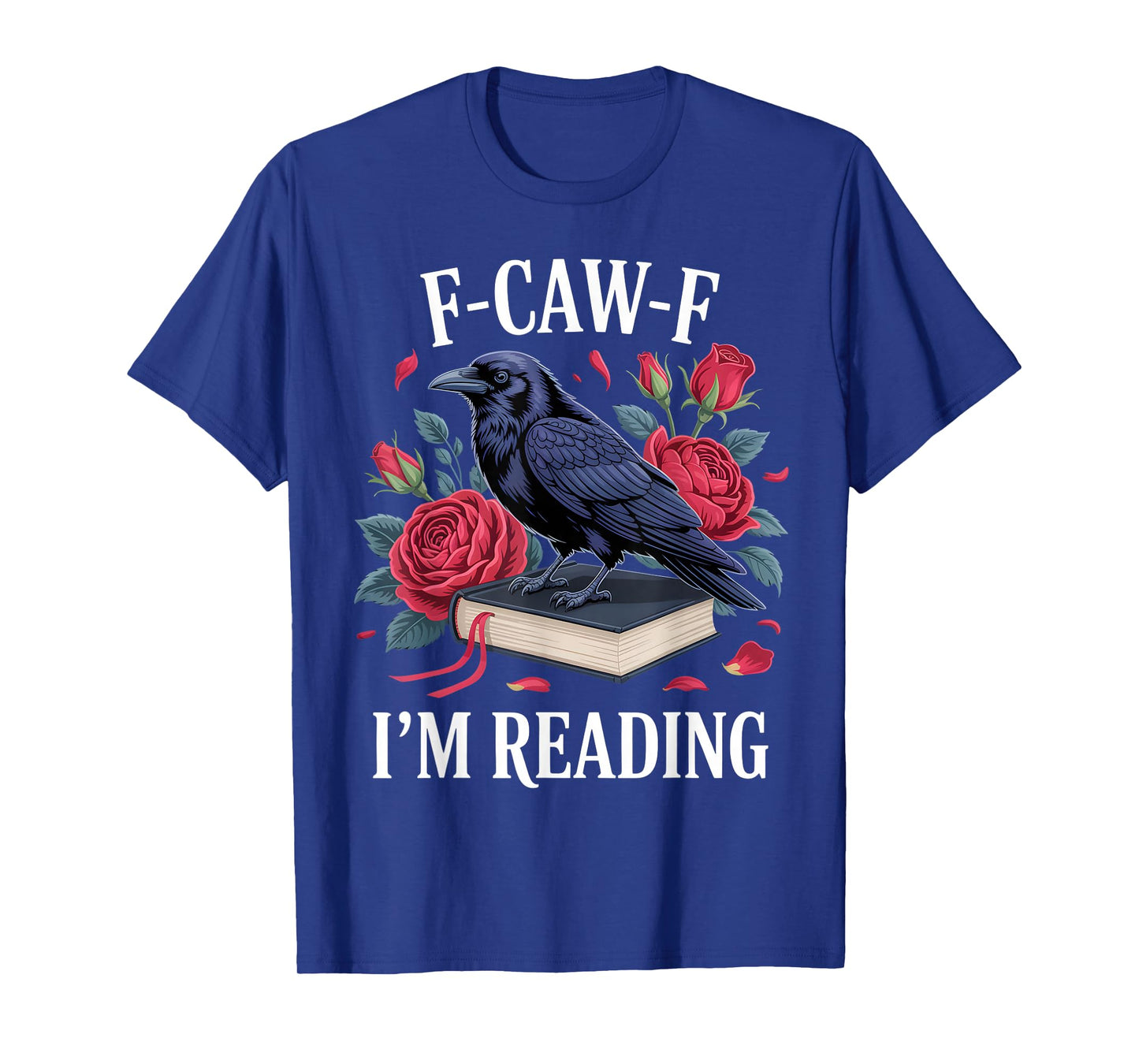 F-Caw-F Reading Gothic Black Bird Rose Book Outfit (2Side) T-Shirt