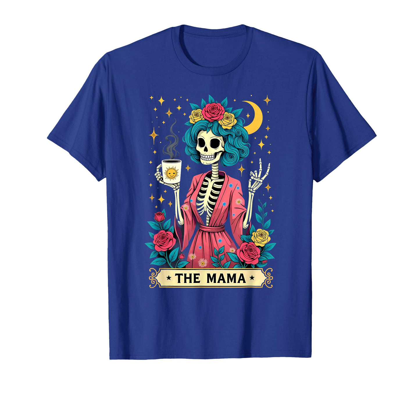 Gothic Tarot Card The Mama Skeleton Halloween T-Shirt