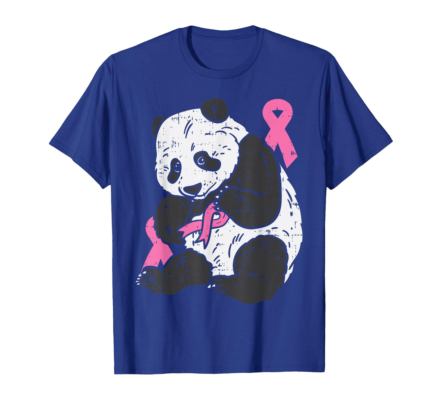 Panda Bear Pink Ribbon Breast Cancer Awareness Support Gift T-Shirt