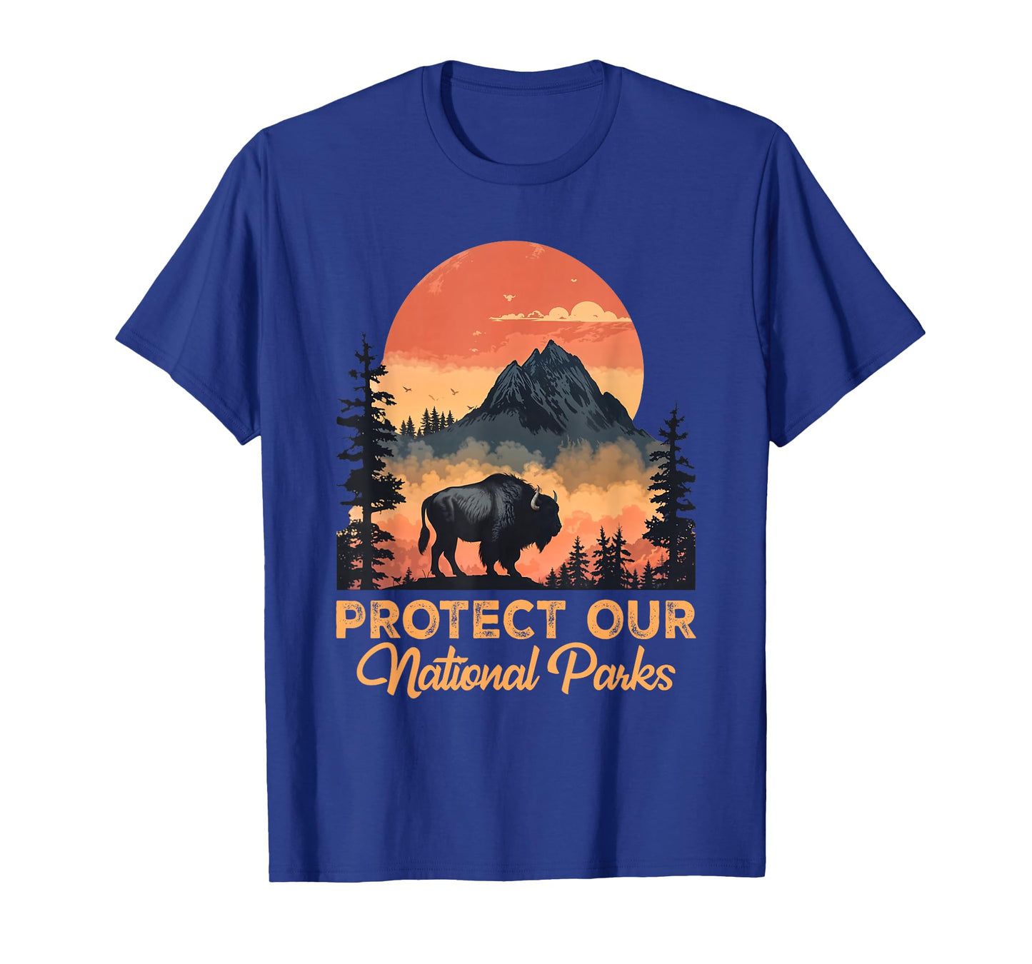 Save Our National Parks Resist Service Bison Buffalo Vintage T-Shirt