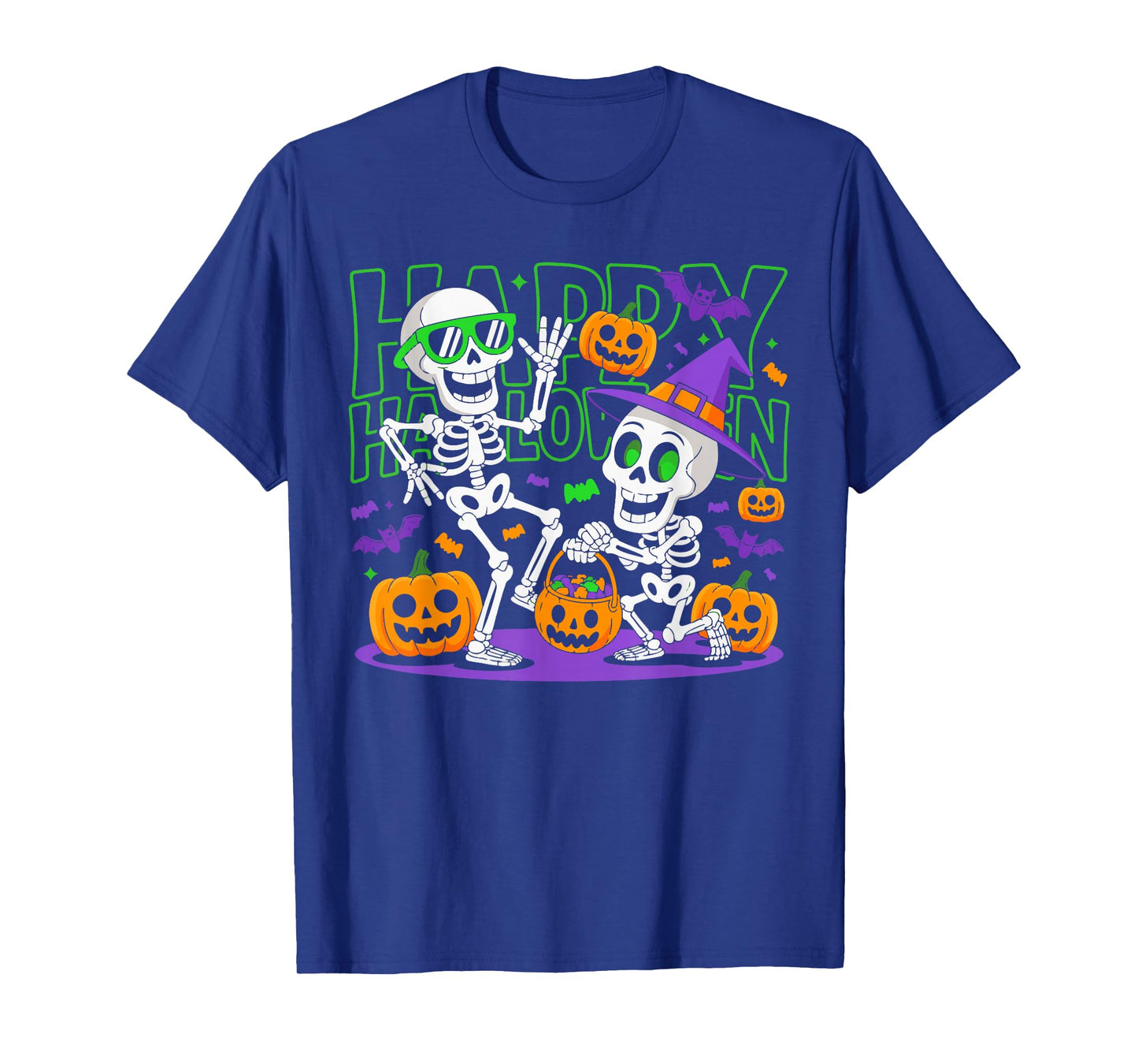 Halloween Party Skeletons Haunted Fun Graphic for Men Women T-Shirt