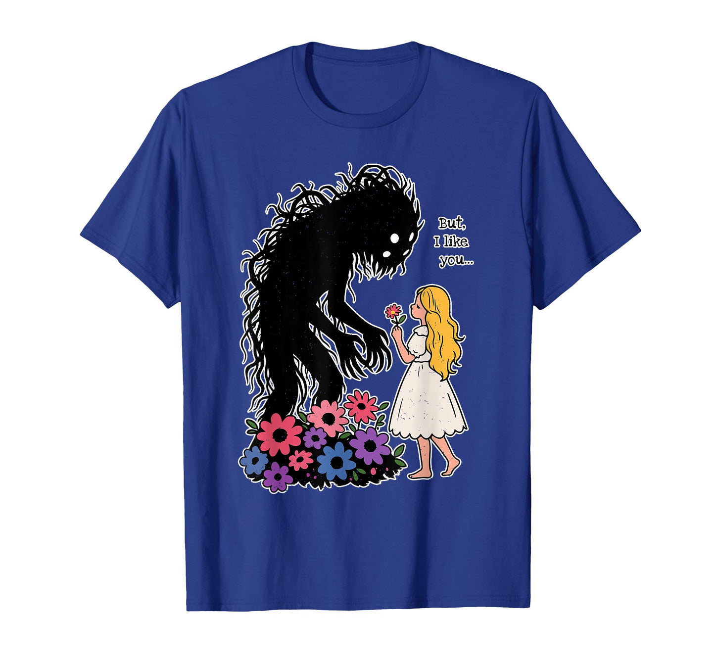 Girl Love Monster Halloween Creepy Spooky Season Women Girls T-Shirt