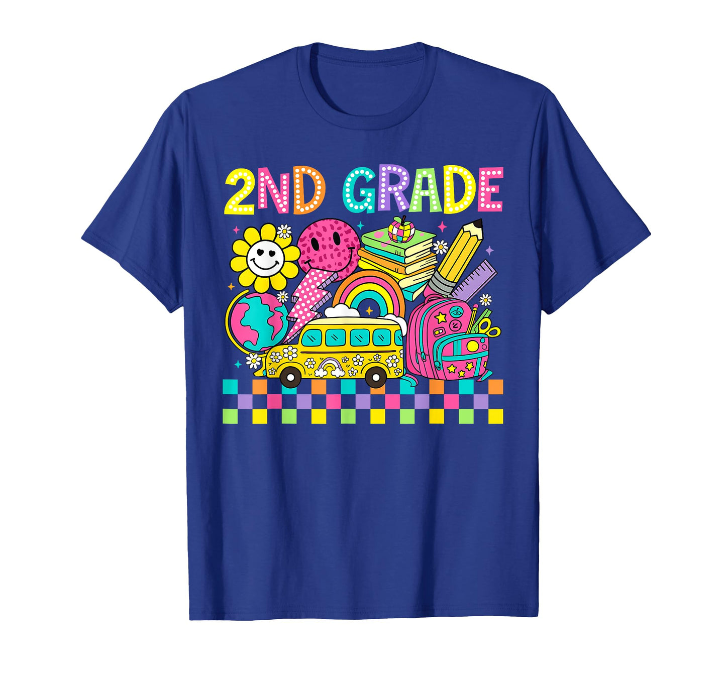 Second Grade Retro Groovy Back To School First Day Teacher T-Shirt