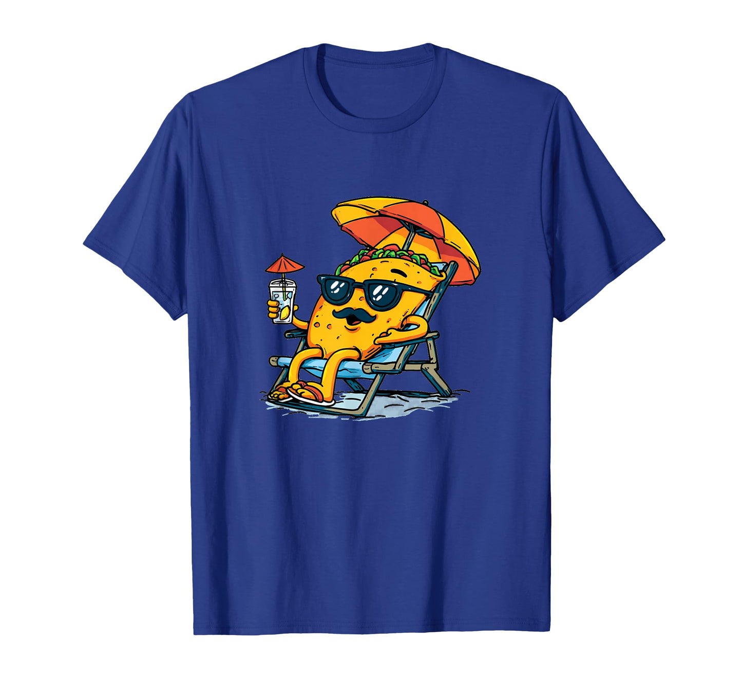 Taco Sunglasses with Beard for Vacation Lovers T-Shirt