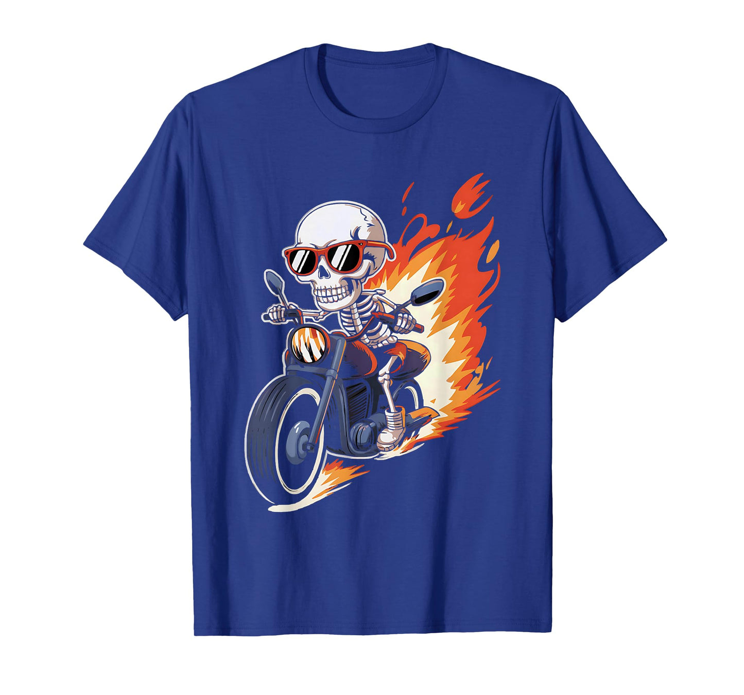 Halloween Skeleton Funny Motorcycle Bikers for Teens Boys T-Shirt