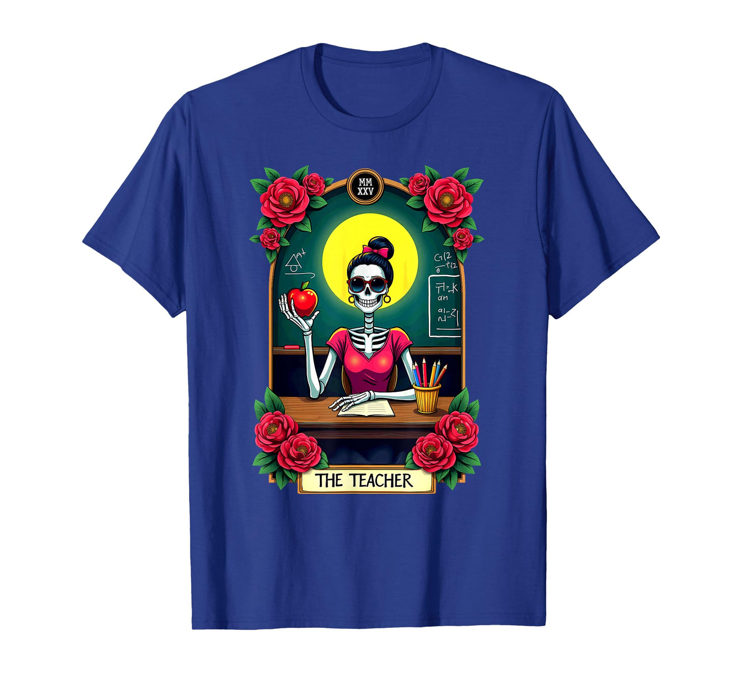 Gothic Tarot Card The Teacher Skeleton T-Shirt