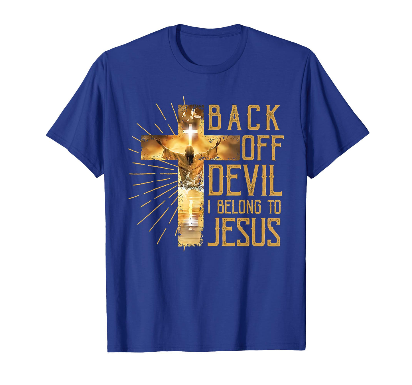back off devil i belong to jesus faith religious christian T-Shirt