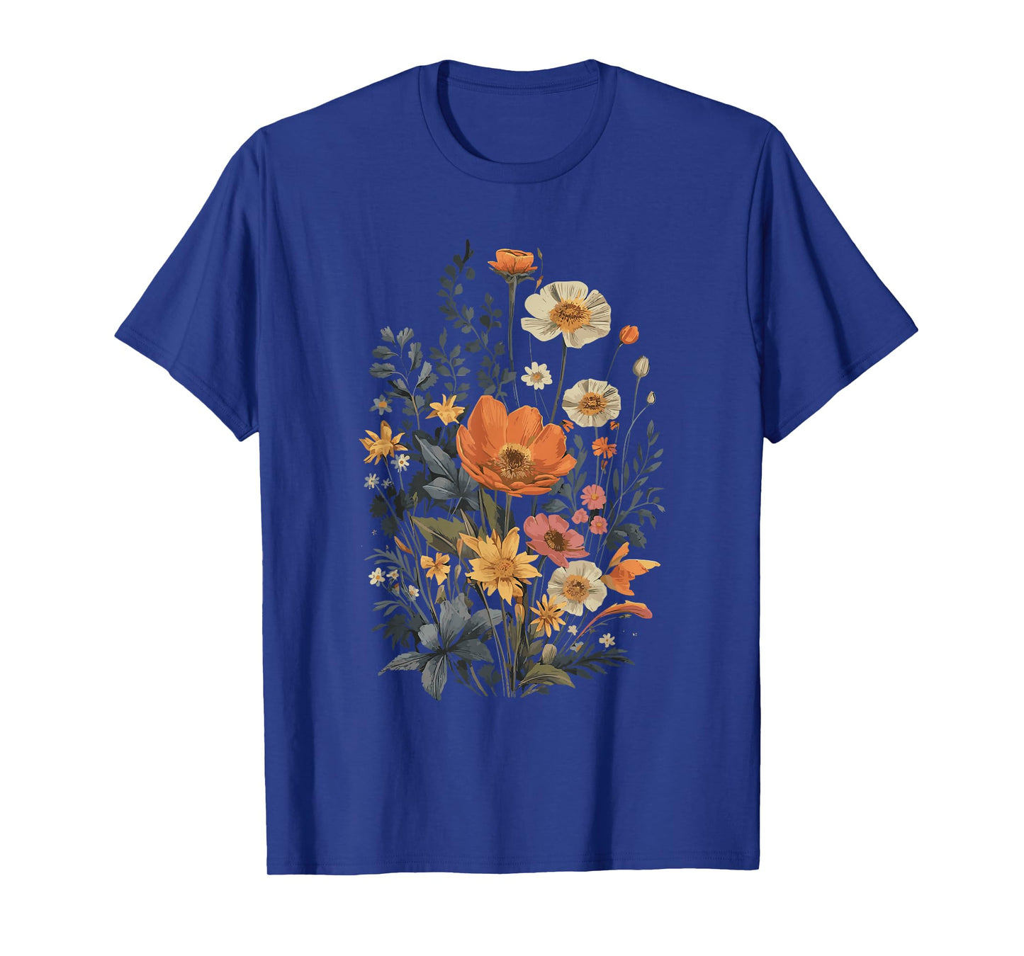 Vintage Flowers Floral Pressed Flower T-Shirt