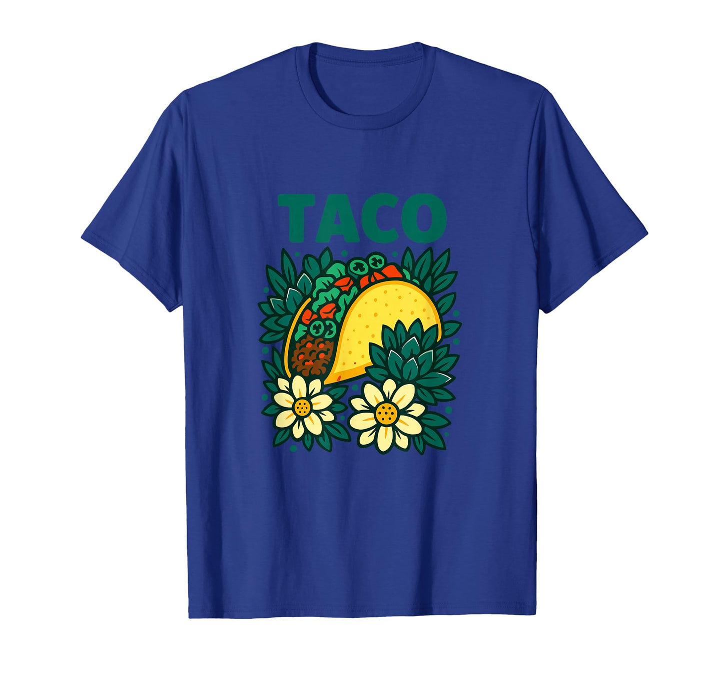 Fun Floral Mexican Food Lover Design T-Shirt