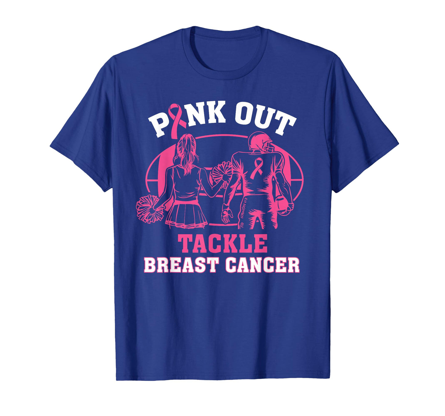 Pink Out Tackle Breast Cancer Awareness American Football T-Shirt