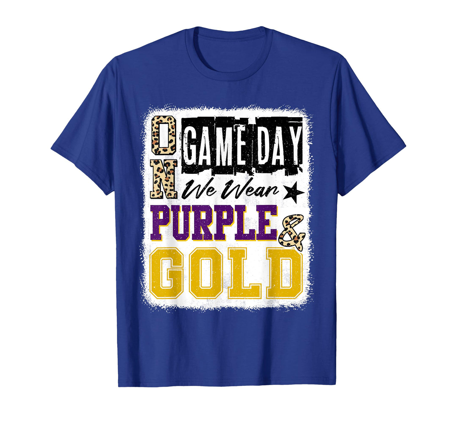 On Gameday Football We Wear Purple And Gold School Spirit T-Shirt