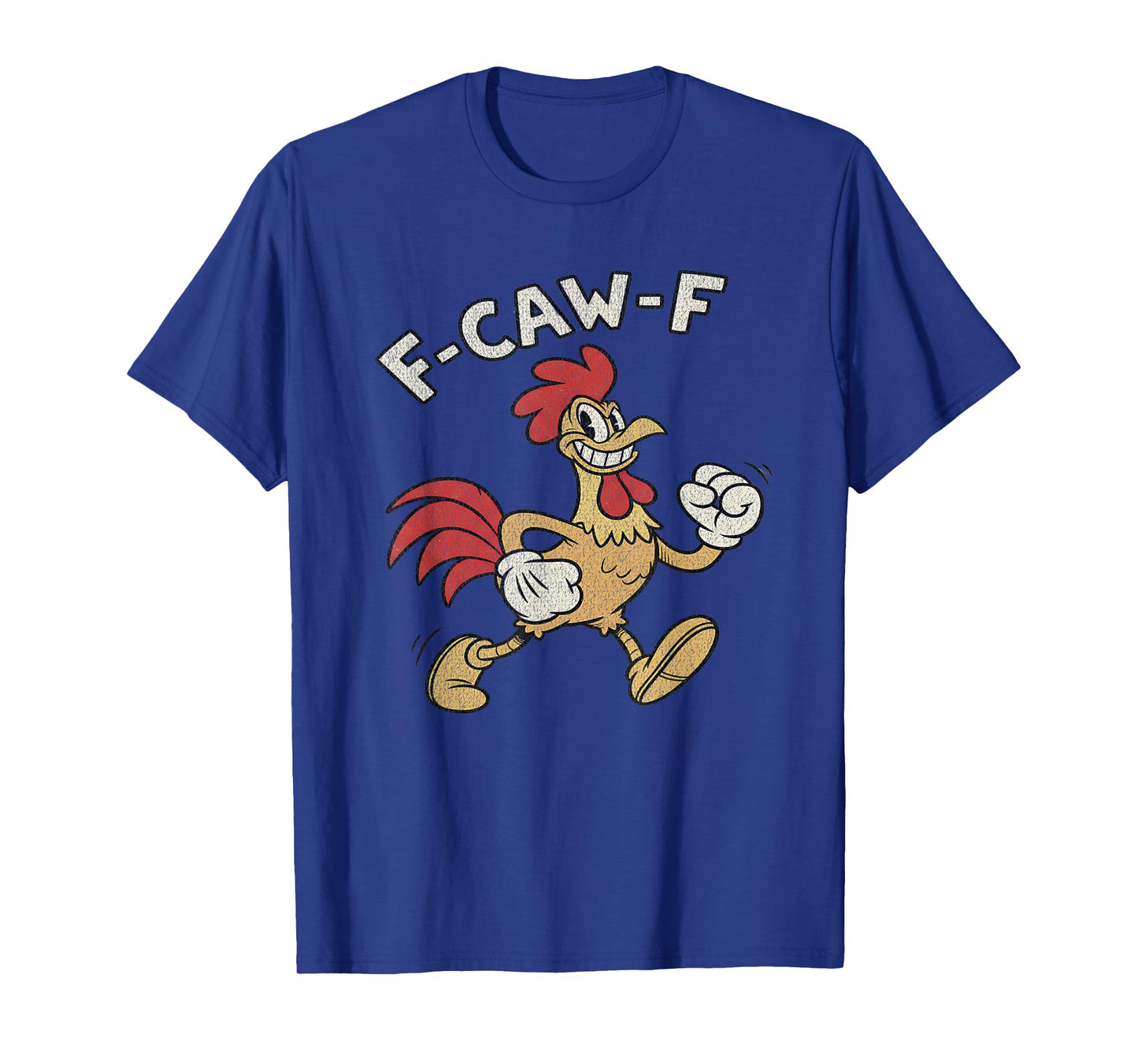 F-CAW-F Retro 1930's Cartoon Style Chicken Funny Vintage T-Shirt