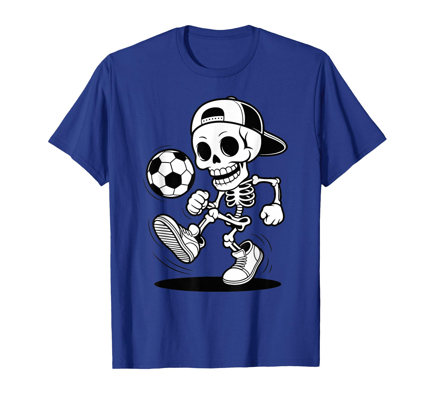 Soccer Skeleton Skull Player Kicking Ball Halloween T-Shirt