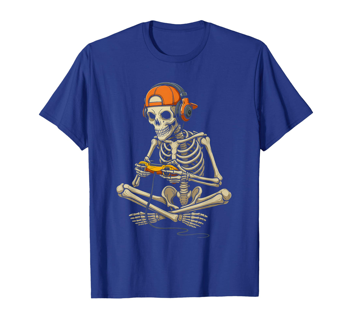 Halloween Cool Skeleton Gamer with Headphones and Controller T-Shirt