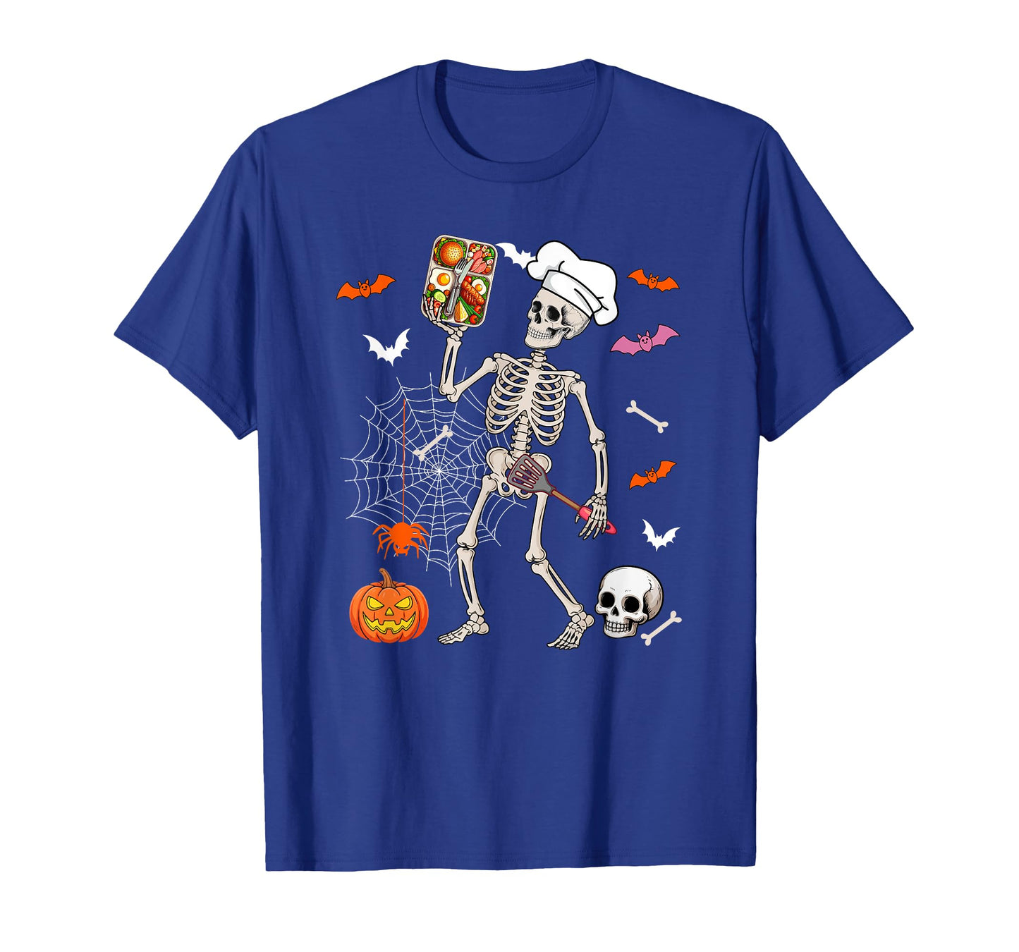 Lunch Lady Job Horror Skeleton Halloween Costume Team T-Shirt